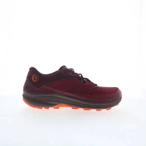 Topo Ultraventure 2 W043 Womens Red Canvas Lace Up Athletic Hiking Shoes