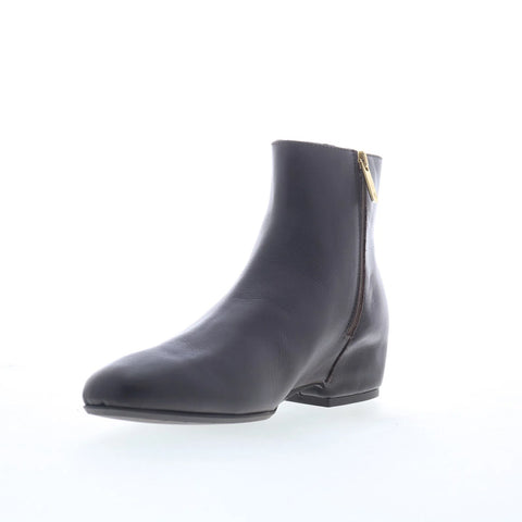Aquatalia Ulyssaa L125634 Womens Brown Leather Zipper Ankle & Booties Boots
