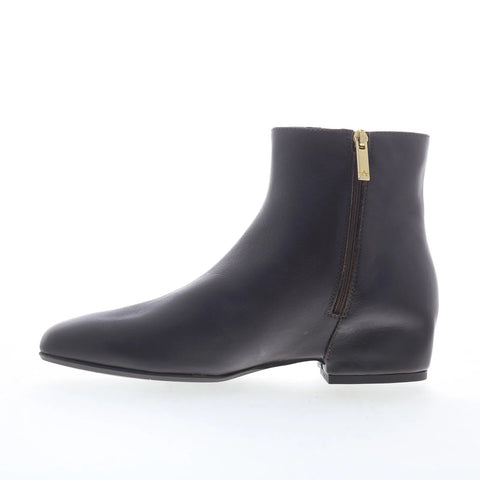 Aquatalia Ulyssaa L125634 Womens Brown Leather Zipper Ankle & Booties Boots