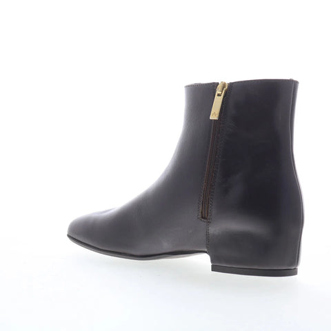 Aquatalia Ulyssaa L125634 Womens Brown Leather Zipper Ankle & Booties Boots