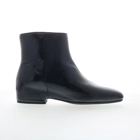Aquatalia Ulyssaa L125701 Womens Black Leather Slip On Ankle & Booties Boots