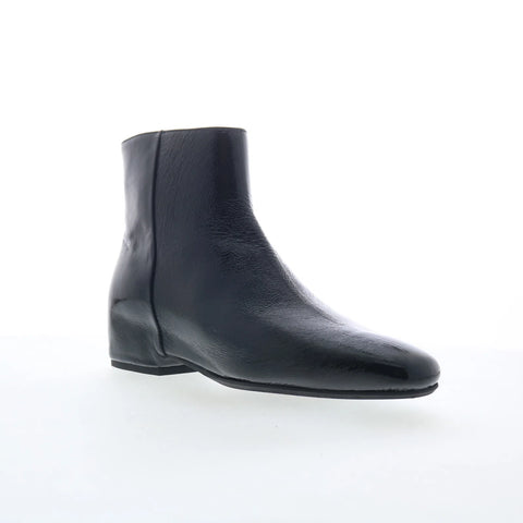 Aquatalia Ulyssaa L125701 Womens Black Leather Slip On Ankle & Booties Boots