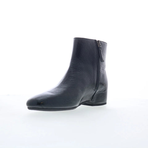 Aquatalia Ulyssaa L125701 Womens Black Leather Slip On Ankle & Booties Boots