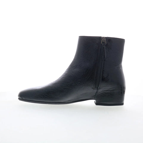 Aquatalia Ulyssaa L125701 Womens Black Leather Slip On Ankle & Booties Boots