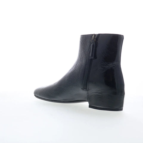 Aquatalia Ulyssaa L125701 Womens Black Leather Slip On Ankle & Booties Boots