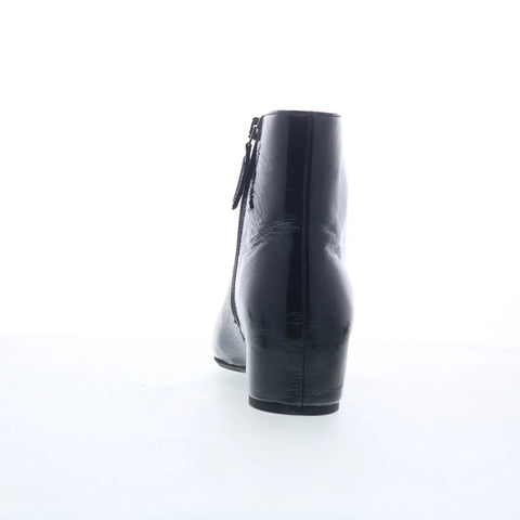 Aquatalia Ulyssaa L125701 Womens Black Leather Slip On Ankle & Booties Boots