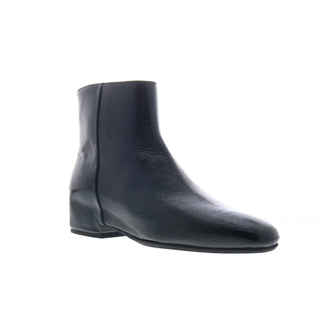 Aquatalia Ulyssaa L125701 Womens Black Leather Slip On Ankle & Booties Boots