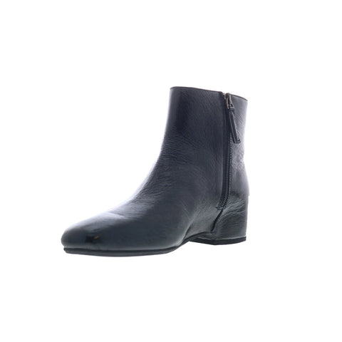 Aquatalia Ulyssaa L125701 Womens Black Leather Slip On Ankle & Booties Boots