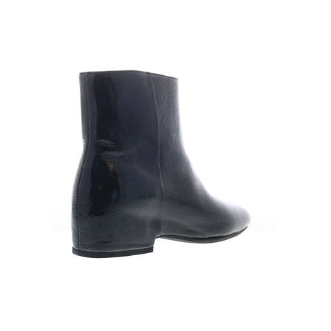 Aquatalia Ulyssaa L125701 Womens Black Leather Slip On Ankle & Booties Boots