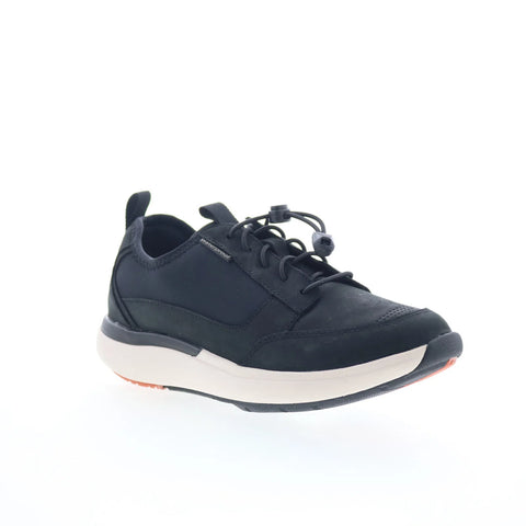 Clarks Un Cruise Tie 26132653 Womens Black Nubuck Lifestyle Sneakers Shoes