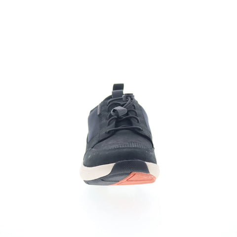 Clarks Un Cruise Tie 26132653 Womens Black Nubuck Lifestyle Sneakers Shoes