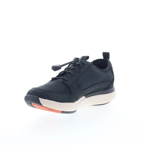 Clarks Un Cruise Tie 26132653 Womens Black Nubuck Lifestyle Sneakers Shoes