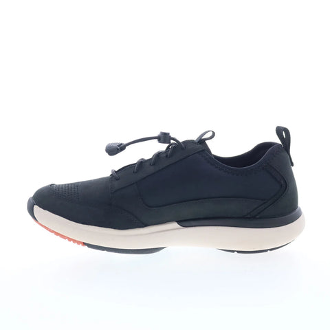 Clarks Un Cruise Tie 26132653 Womens Black Nubuck Lifestyle Sneakers Shoes