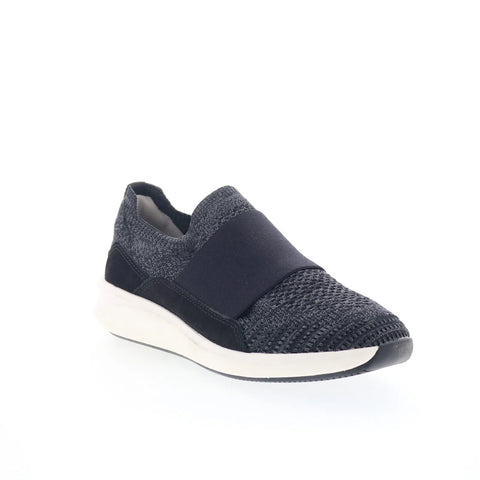 Clarks Un Rio Knit 26165487 Womens Black Wide Lifestyle Sneakers Shoes
