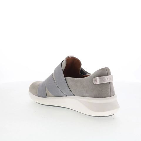 Clarks Un Rio Strap 26162414 Womens Gray Leather Lifestyle Sneakers Shoes