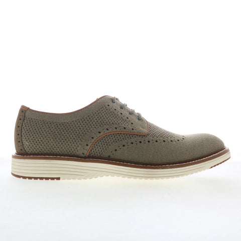 Johnston & Murphy Upton Knit Mens Gray Oxfords Wingtip & Brogue Shoes
