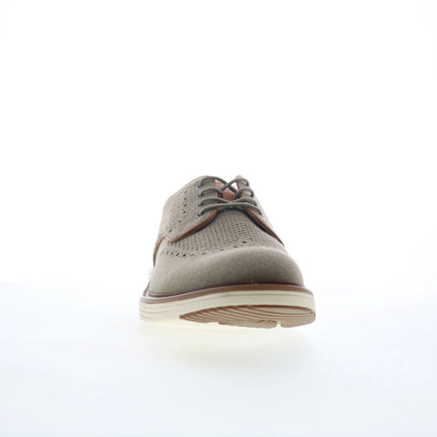 Johnston & Murphy Upton Knit Mens Gray Oxfords Wingtip & Brogue Shoes