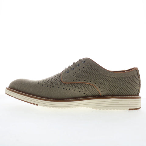 Johnston & Murphy Upton Knit Mens Gray Oxfords Wingtip & Brogue Shoes