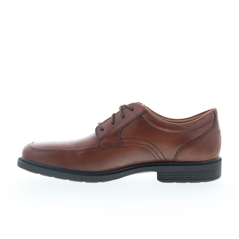 Rockport Dressports Luxe Apron Toe Mens Brown Wide Casual Oxfords Shoes