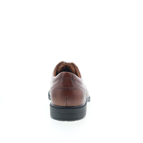 Rockport Dressports Luxe Apron Toe Mens Brown Wide Casual Oxfords Shoes