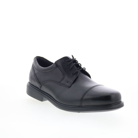 Rockport Charles Road Cap Toe V80556 Mens Black Wide Oxfords Cap Toe Shoes