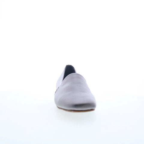Softwalk Vale S2368-033 Womens Silver Leather Slip On Loafer Flats Shoes