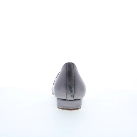 Softwalk Vale S2368-033 Womens Silver Leather Slip On Loafer Flats Shoes