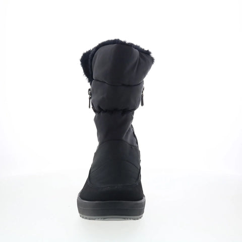 Pajar Valentina 77563 Womens Black Canvas Zipper Casual Dress Boots