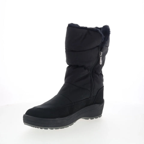 Pajar Valentina 77563 Womens Black Canvas Zipper Casual Dress Boots