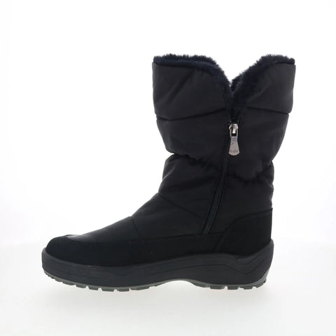 Pajar Valentina 77563 Womens Black Canvas Zipper Casual Dress Boots