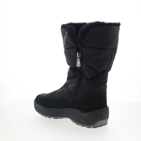 Pajar Valentina 77563 Womens Black Canvas Zipper Casual Dress Boots
