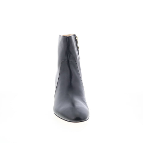 Bruno Magli Valeria Womens Black Leather Zipper Ankle & Booties Boots