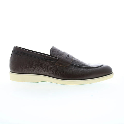 Pastori by Di Bianco Valerian Adria Mens Brown Leather Loafers Penny Shoes