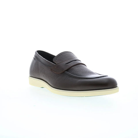 Pastori by Di Bianco Valerian Adria Mens Brown Leather Loafers Penny Shoes
