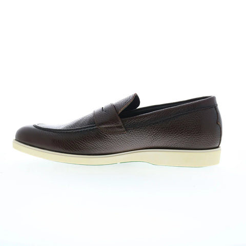 Pastori by Di Bianco Valerian Adria Mens Brown Leather Loafers Penny Shoes