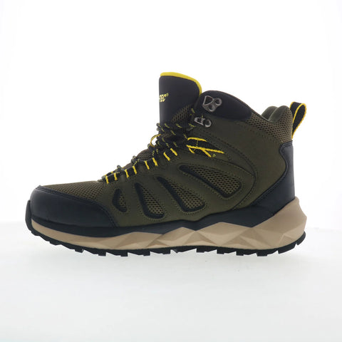 Hi-Tec Valley Geo Mid Hiker CH80293M-GBY Mens Green Mesh Hiking Boots