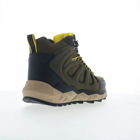 Hi-Tec Valley Geo Mid Hiker CH80293M-GBY Mens Green Mesh Hiking Boots