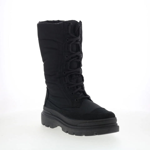 Pajar Vania High PDPAB00835.01 Womens Black Canvas Lace Up Mid Calf Boots