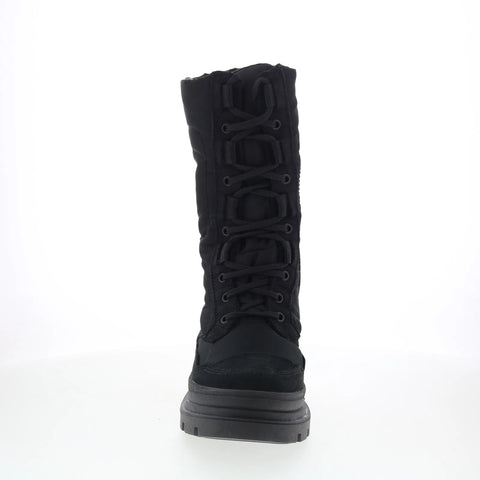 Pajar Vania High PDPAB00835.01 Womens Black Canvas Lace Up Mid Calf Boots