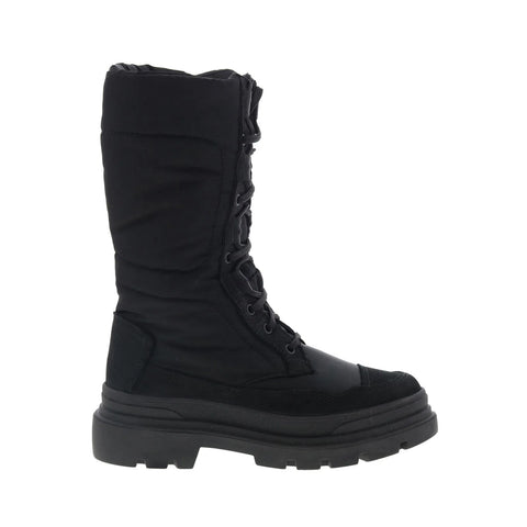 Pajar Vania High PDPAB00835.01 Womens Black Canvas Lace Up Mid Calf Boots