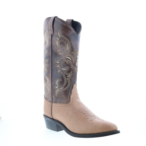 Jama Old West VCM9019 Mens Brown Wide Leather Cowboy Western Boots