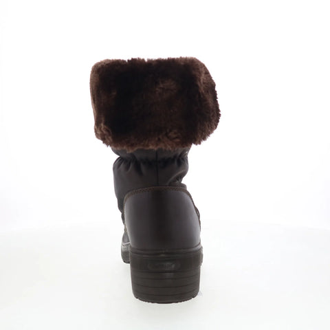 Pajar Ventura 53210 Womens Brown Leather Zipper Ankle & Booties Boots