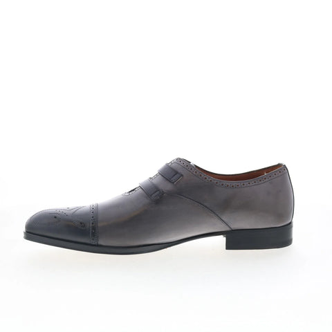 Mezlan Verona 20984 Mens Gray Leather Loafers & Slip Ons Casual Shoes