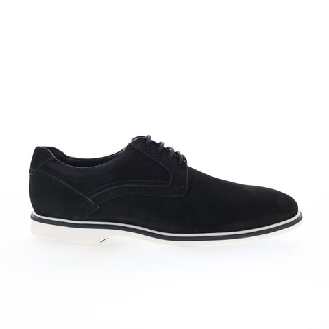 Studio Belvedere Verona Mens Black Nubuck Oxfords & Lace Ups Plain Toe Shoes