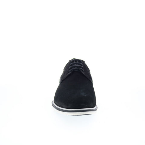 Studio Belvedere Verona Mens Black Nubuck Oxfords & Lace Ups Plain Toe Shoes