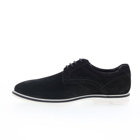Studio Belvedere Verona Mens Black Nubuck Oxfords & Lace Ups Plain Toe Shoes