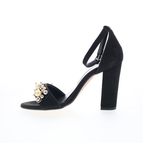 Via Studio Camoscio Pelle VIA 48 Womens Black Suede Pumps Heels Shoes
