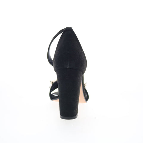 Via Studio Camoscio Pelle VIA 48 Womens Black Suede Pumps Heels Shoes