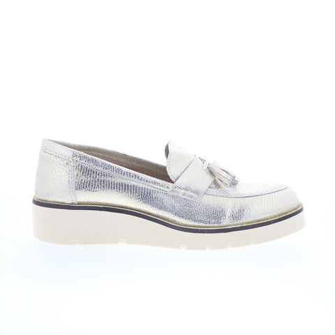 Via Studio Tejus Platino VIA 59 Womens Silver Loafers & Slip Ons Casual Shoes