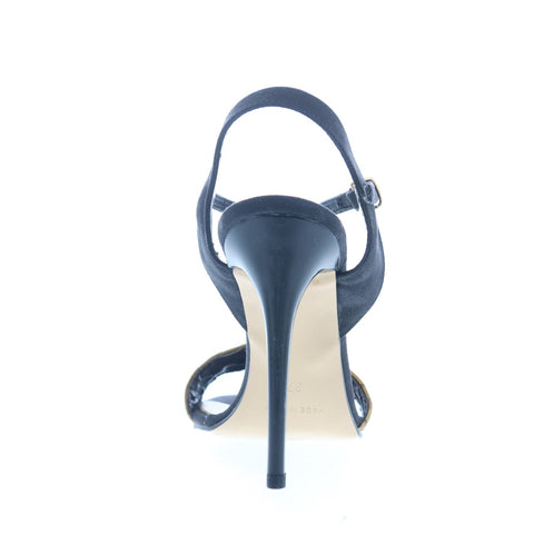 Via Studio Meteora VIA 30 Womens Black Leather Hook & Loop Pumps Heels Shoes
